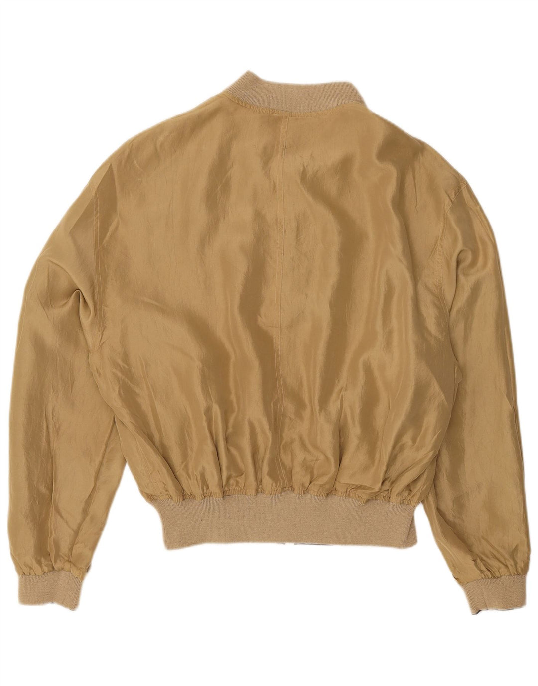 Jachetă Bomber Reversibilă Bărbați VINTAGE IT 54 2XL Bej Mătase