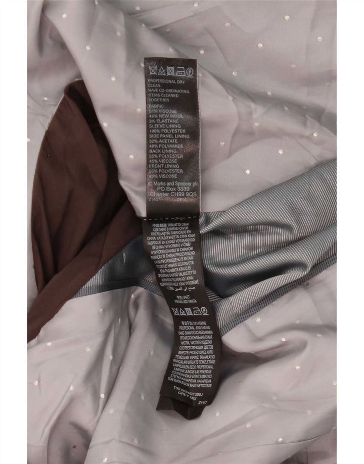 Jachetă pentru femei Marks & Spencer cu 1 nasture, 18 XL, gri viscoză