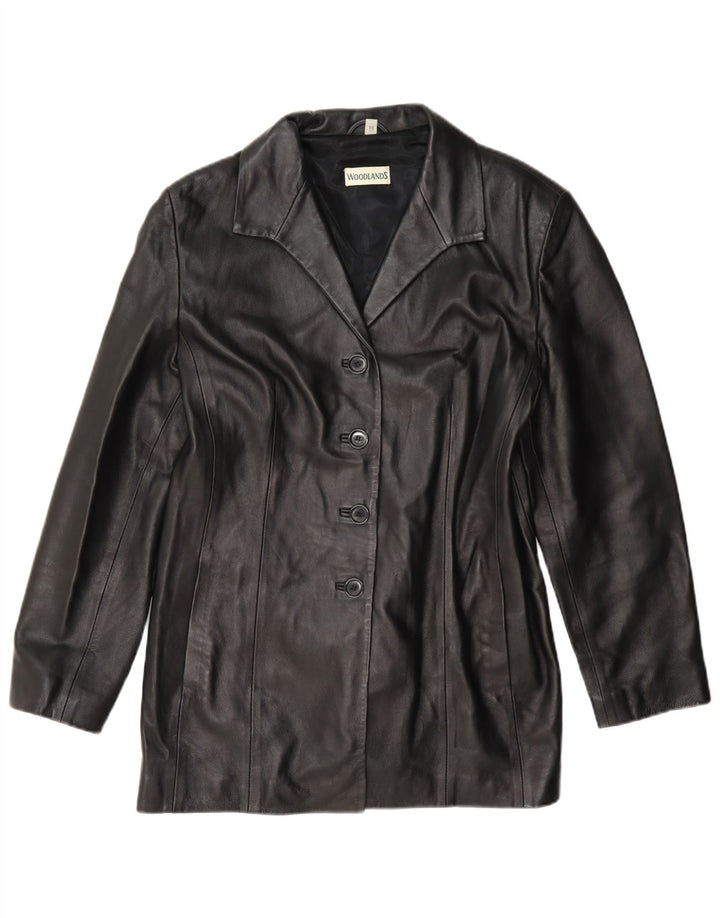 Jachetă Sardar Woodlands din piele pentru femei UK 16 Large Black