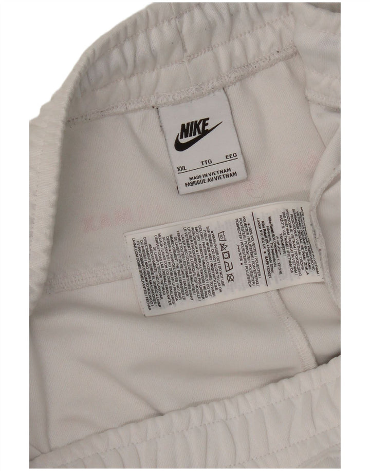 Pantaloni scurți sport Nike pentru bărbați 2XL, poliester alb