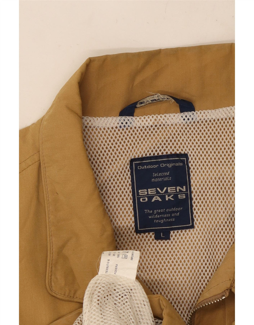 SEVEN 7 Gilet pentru bărbați, UK 40, mare, bej, bumbac