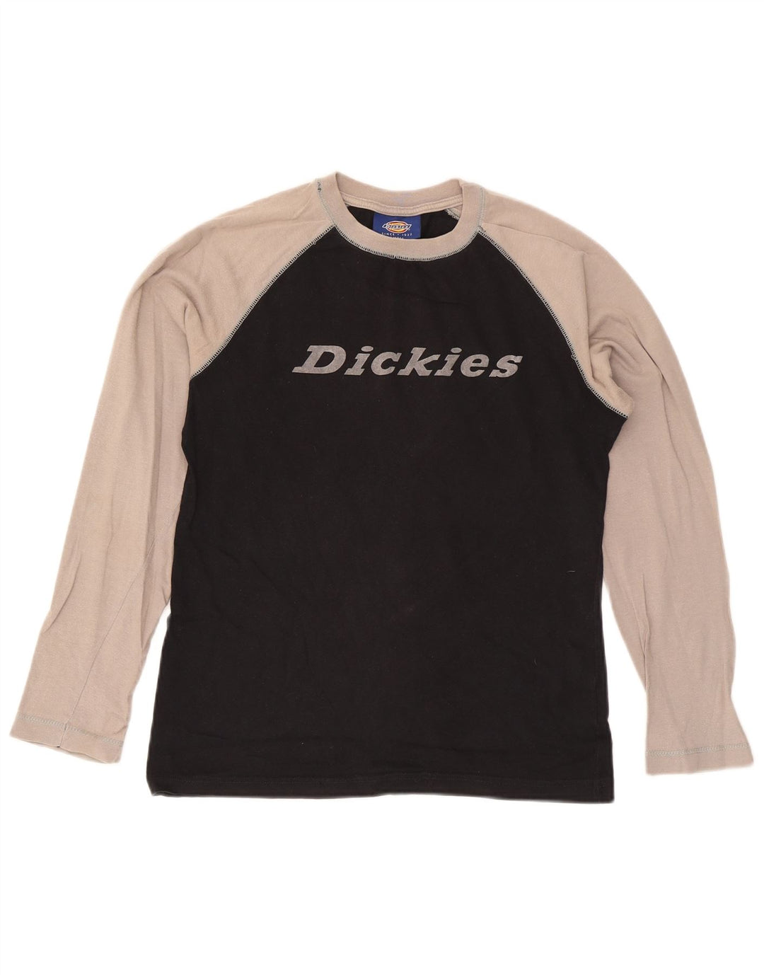 Dickies Top grafic pentru bărbați cu mânecă lungă, mic, negru, color block, bumbac