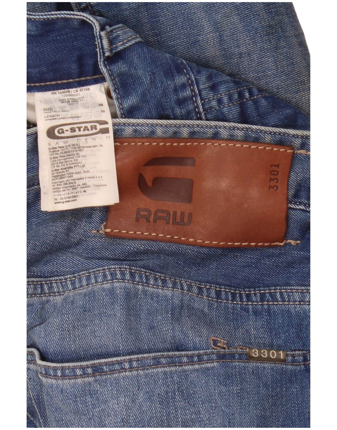 Blugi subțiri pentru bărbați G-Star W38 L32 Bumbac albastru