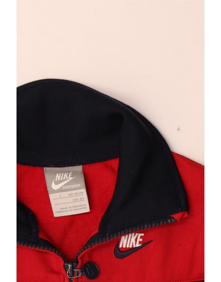 Jachetă de trening cu grafică Nike pentru băieți, 4-5 ani, roșu, color block