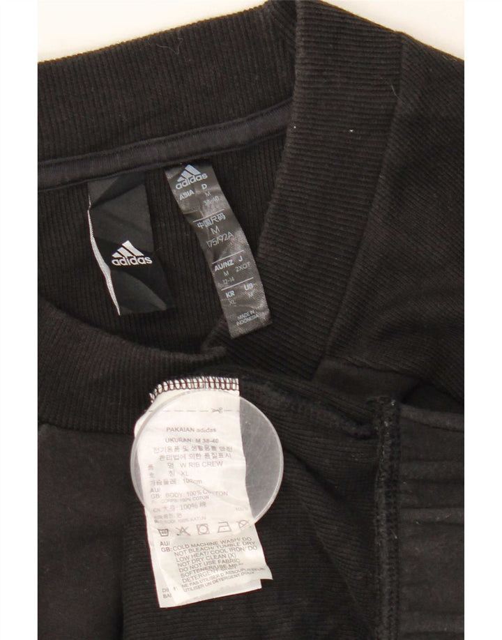 Pulover crop Adidas pentru femei UK 14 Medium Black Colorblock