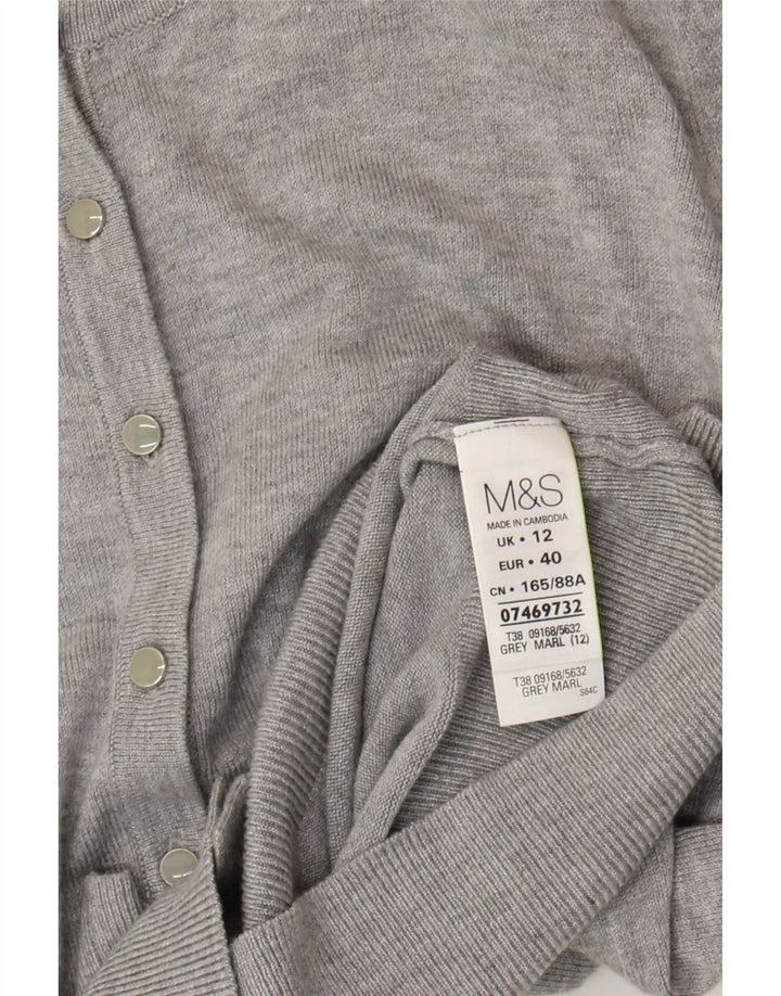 Pulover cardigan pentru femei Marks & Spencer UK 12 Medium Gri Viscose