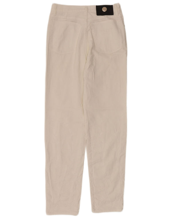 LAURA BIAGIOTTI Womens Straight Jeans W28 L30 White Cotton