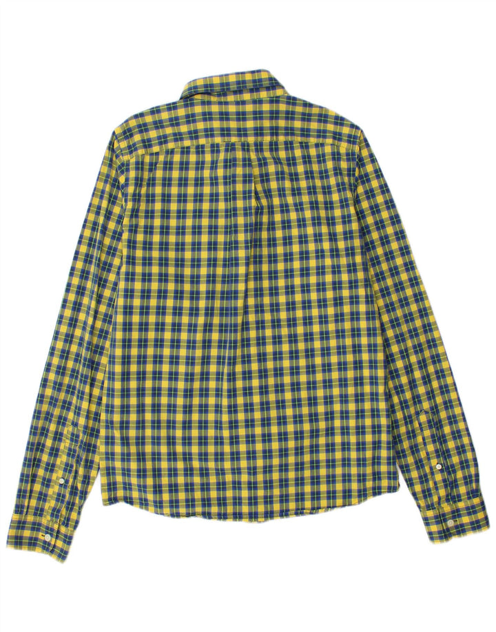 ABERCROMBIE & FITCH Cămașă pentru bărbați Muscle 2XL Yellow Check Bumbac