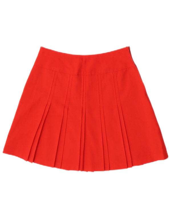 Vintage Womens Mini Pleated Skirt IT 40 Small W26 Red
