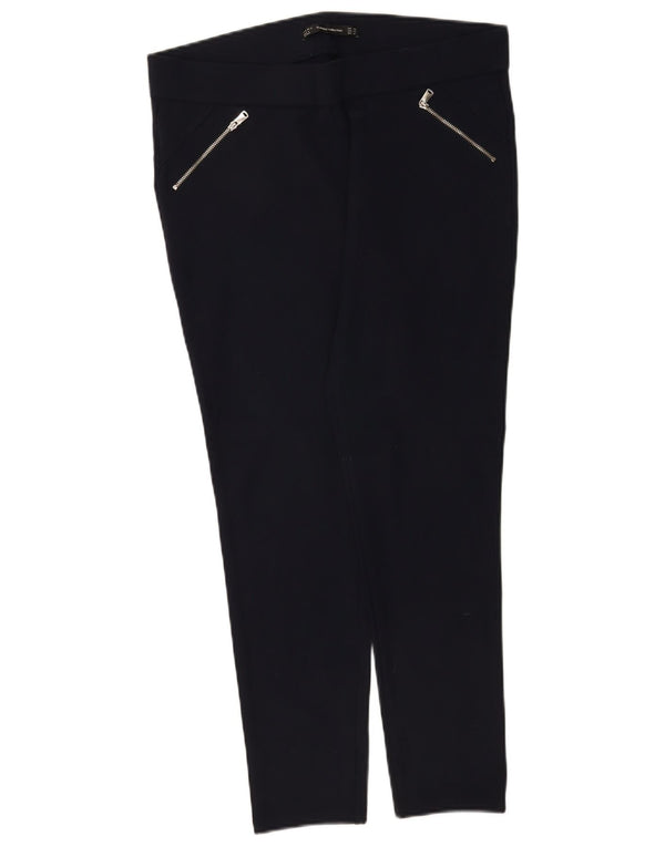 Pantaloni casual slim pentru femei Zara 2XL L34 L26 Viscoză neagră