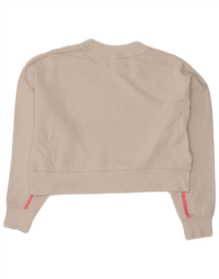 Pulover oversize PUMA Crop pentru femei UK 14 Bumbac alb mediu
