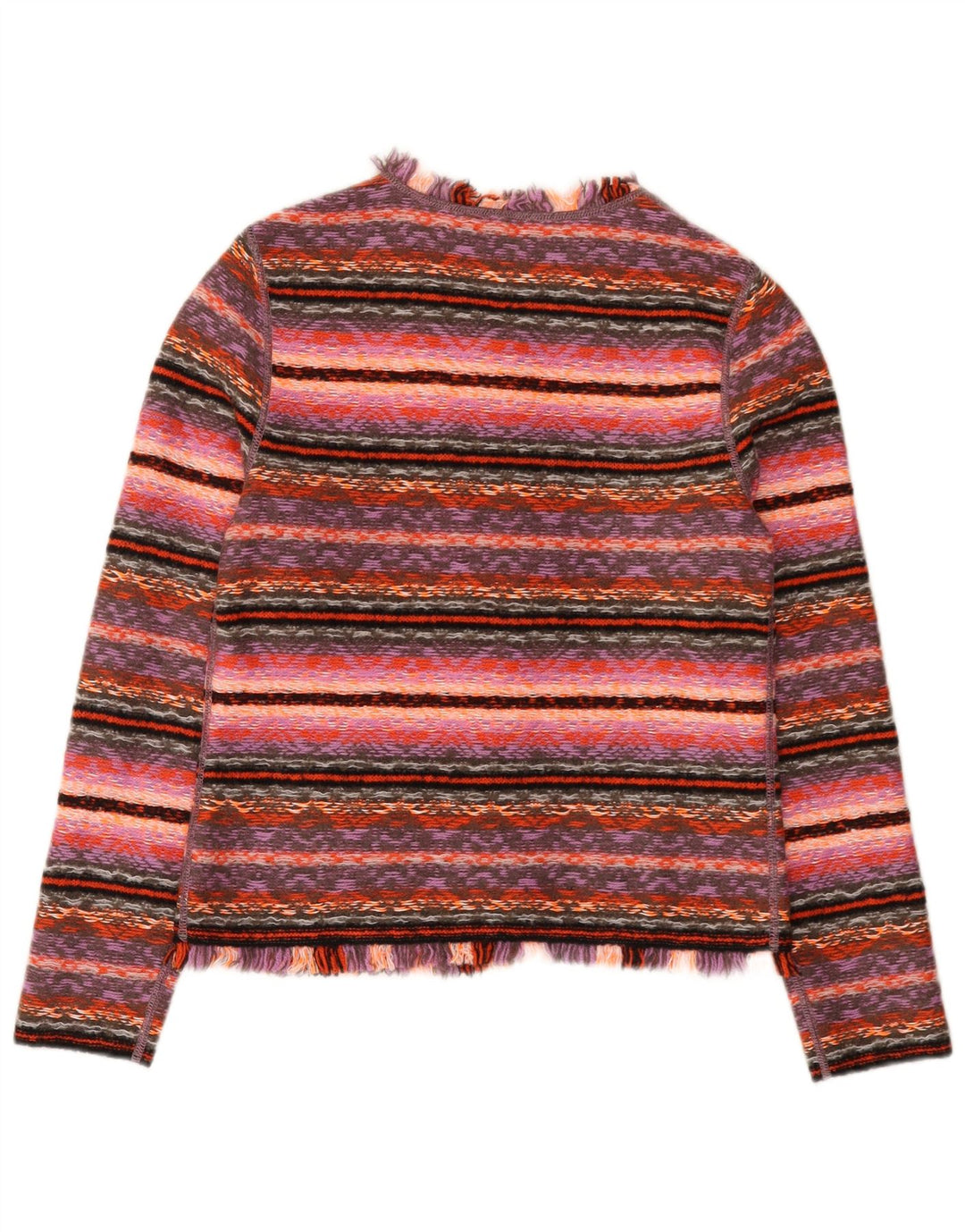 Pulover cardigan pentru femei Marccain US 2 XS Lână geometrică roz