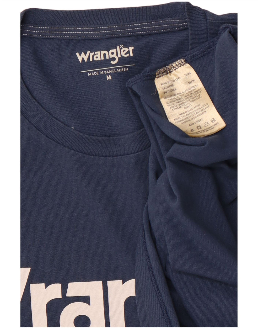 Tricou grafic pentru bărbați WRANGLER Top mediu din bumbac bleumarin