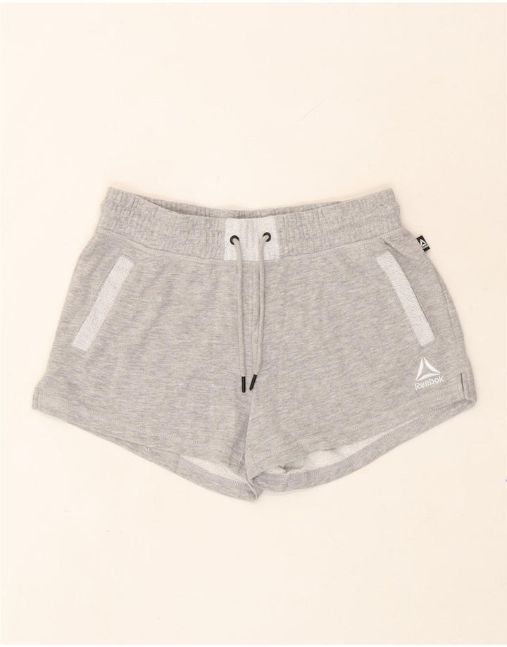REEBOK Womens Sport Shorts UK 10 Small Grey Cotton Vintage Reebok and Second-Hand Reebok from Messina Hembry 