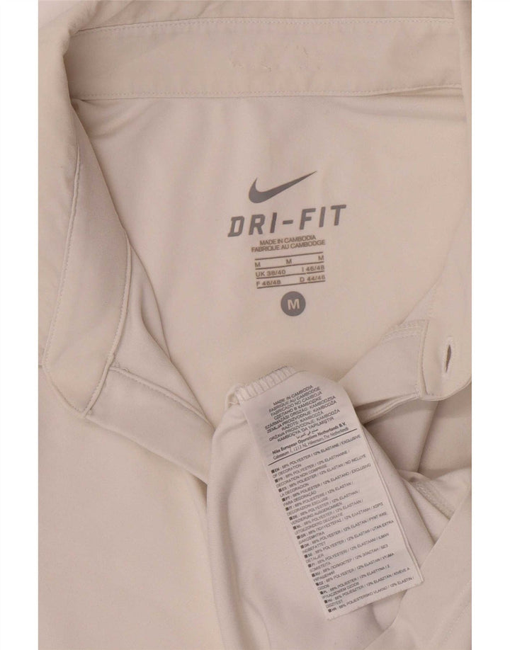 Tricou polo Nike Dri Fit pentru bărbați Marea Britanie 38/40 Poliester color bloc alb mediu