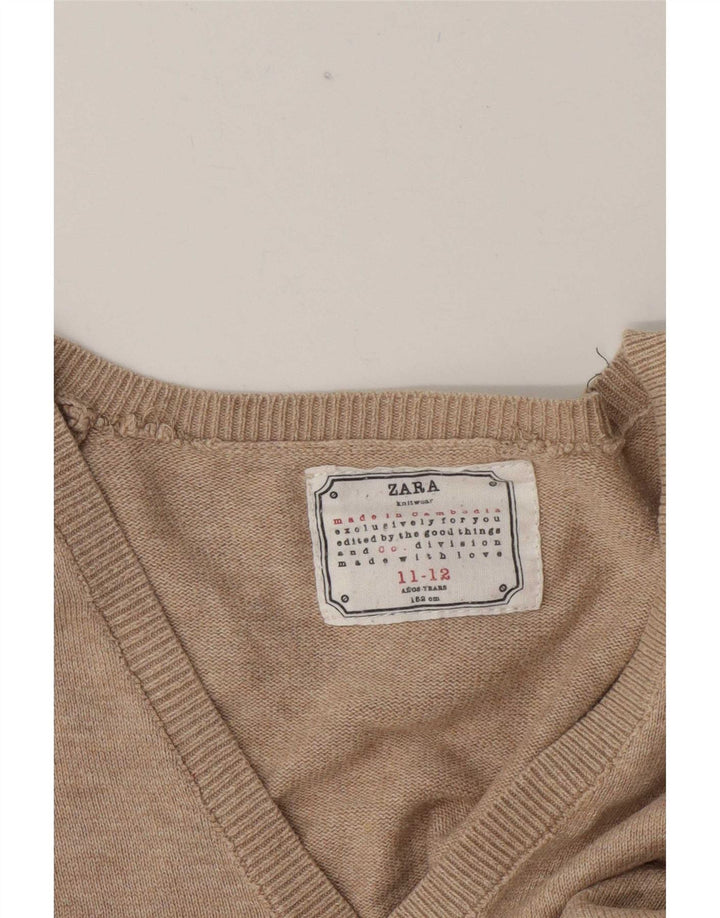 Pulover Cardigan Zara Băieți 11-12 Ani Bej