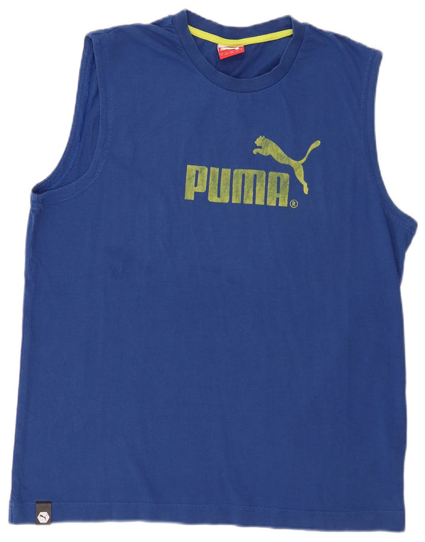 Vestă grafică pentru bărbați Puma, mare, albastru, bumbac