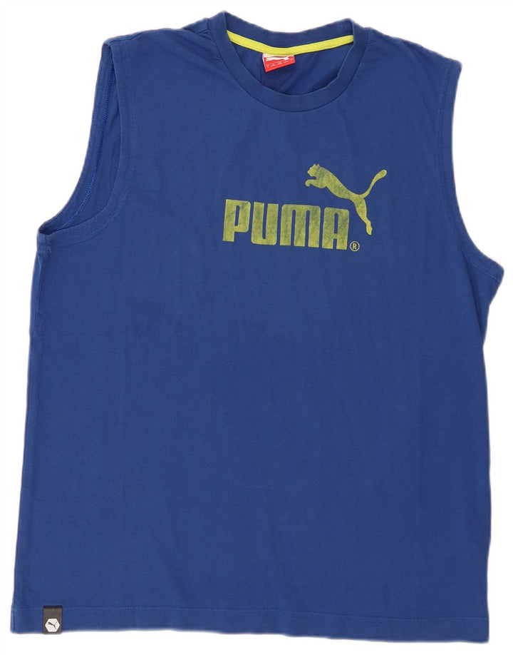 Vestă grafică pentru bărbați Puma, mare, albastru, bumbac