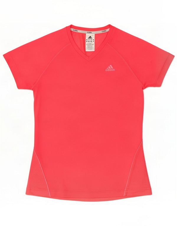 Adidas Womens Climacool T-Shirt Top UK 12 Medium Pink Poliester