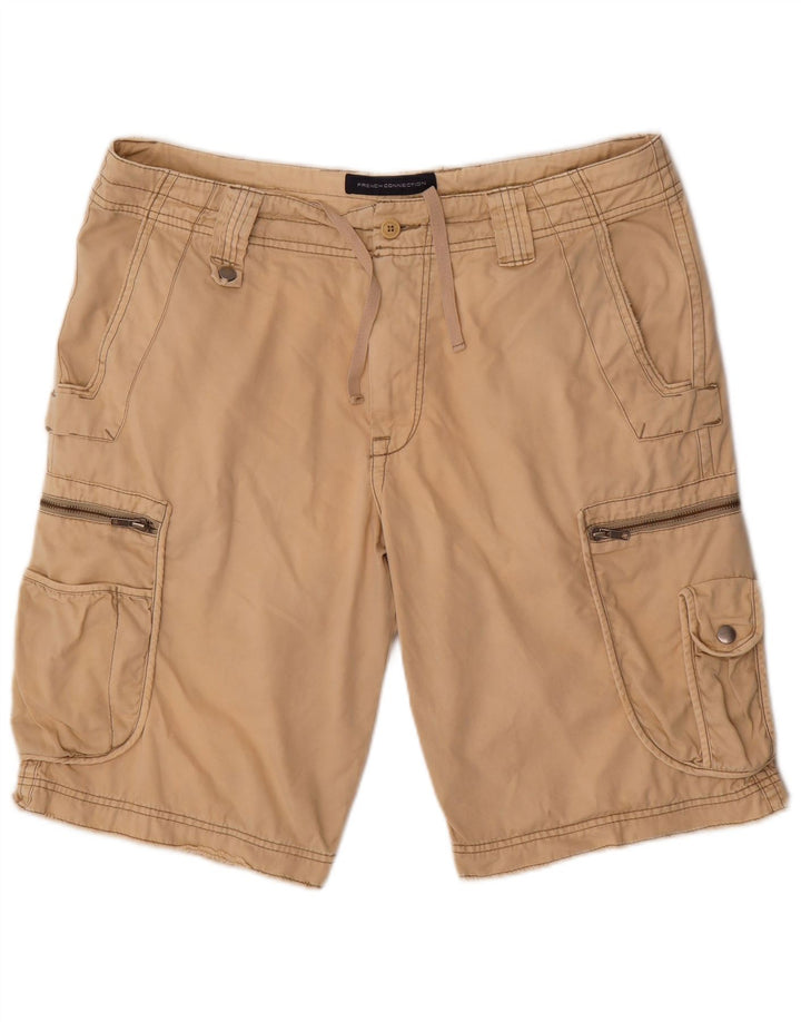 Pantaloni scurti cargo pentru bărbați French Connection W38 XL bumbac bej