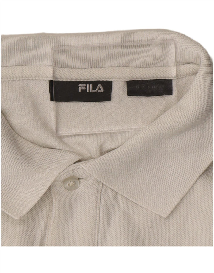 Tricou polo FILA pentru bărbați, alb mediu