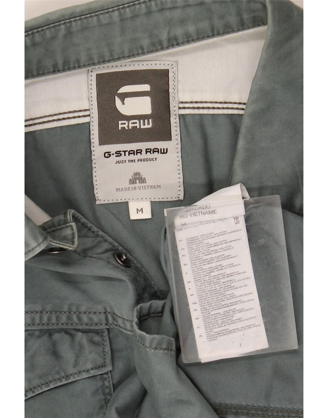 Cămașă G-STAR pentru bărbați, bumbac albastru mediu