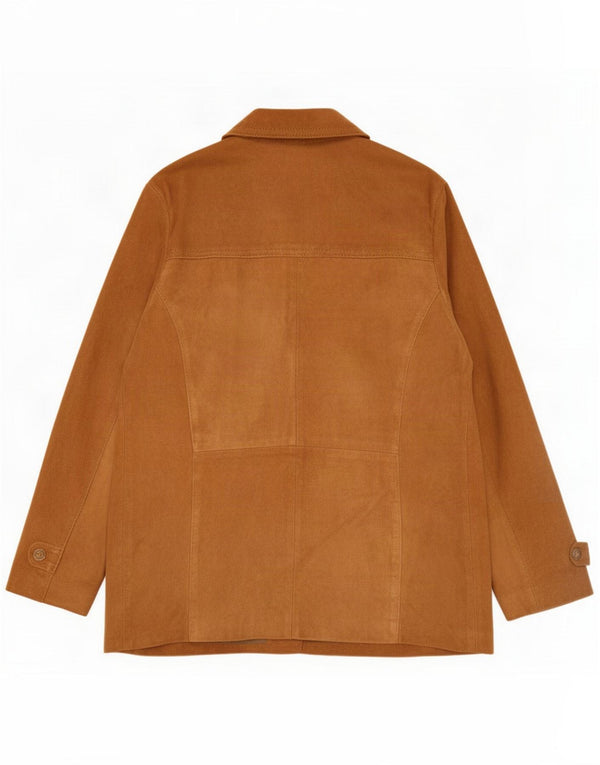 Vintage Womens Suede Jacket UK 18 XL Beige