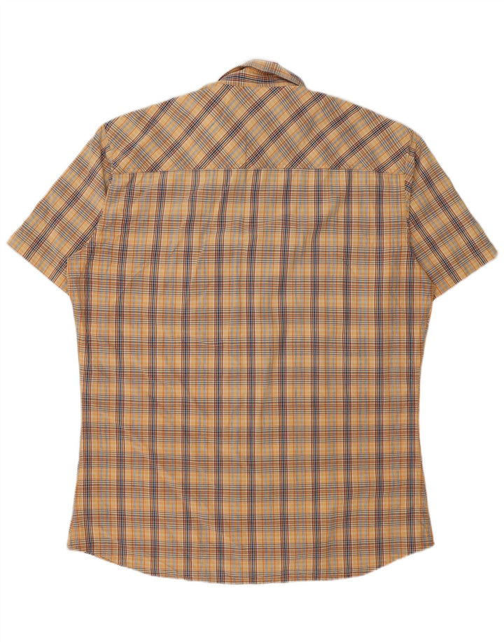Cămașă cu mânecă scurtă pentru bărbați Marlboro Classics 2XL, bej, carouri
