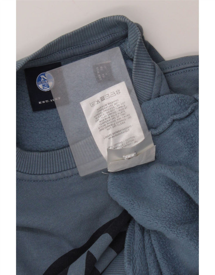 Hanorac grafic pentru bărbați North Sails Pulover XS Bumbac albastru