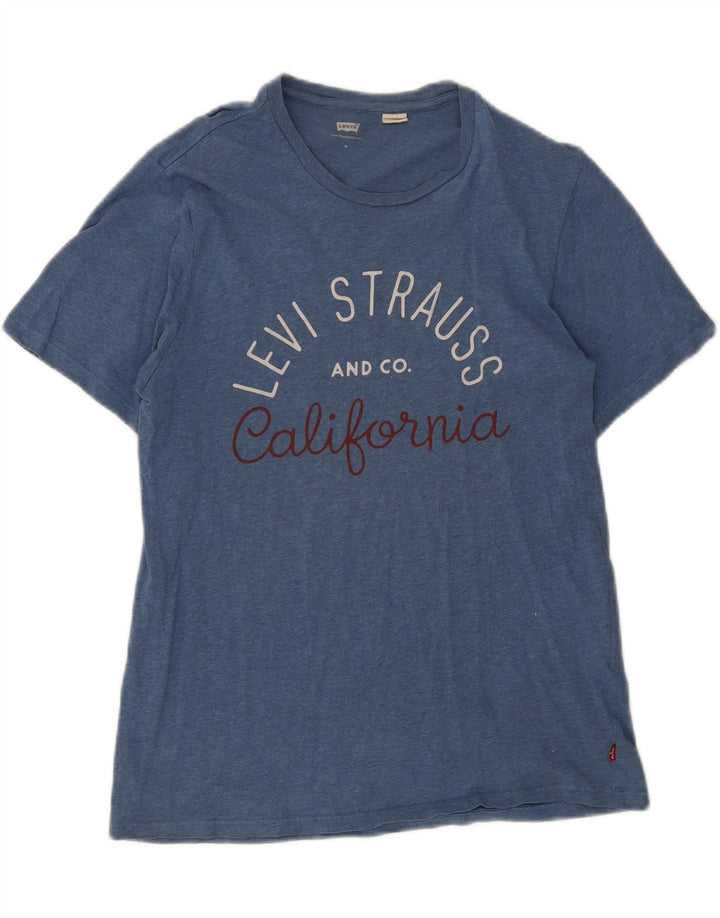 Tricou grafic Levi's pentru femei Top UK 12 Medium Blue Bumbac