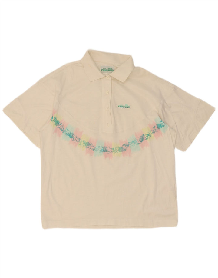 Polo pentru femei Ellesse IT 44 Bumbac Floral Alb Mediu