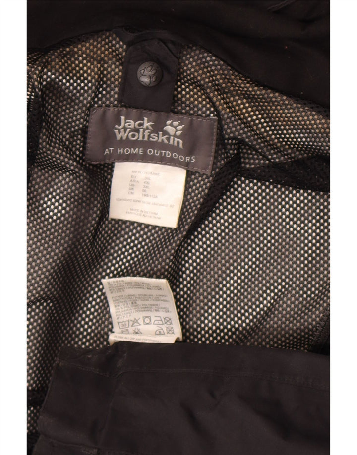 Jack Wolfskin Jachetă de ploaie cu glugă pentru bărbați UK 50 3XL Poliamidă neagră