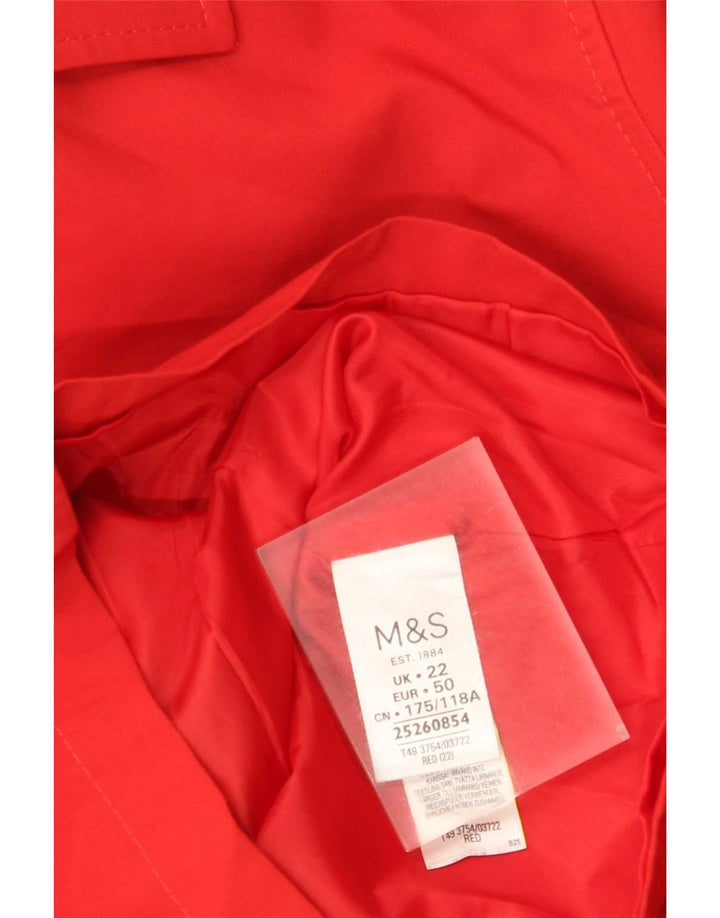 Trenci scurt pentru femei Marks & Spencer UK 22 3XL Poliester roșu