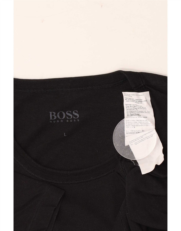 Tricou pentru bărbați Hugo Boss Top mare din bumbac negru