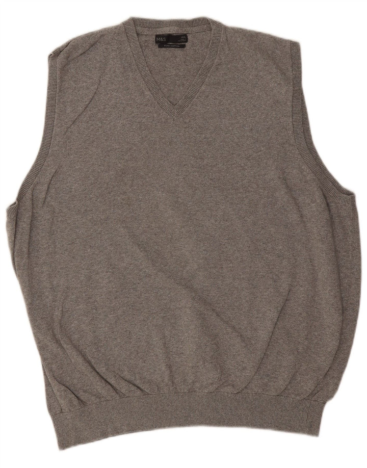 Vestă pentru bărbați Marks & Spencer, 2XL, bumbac gri