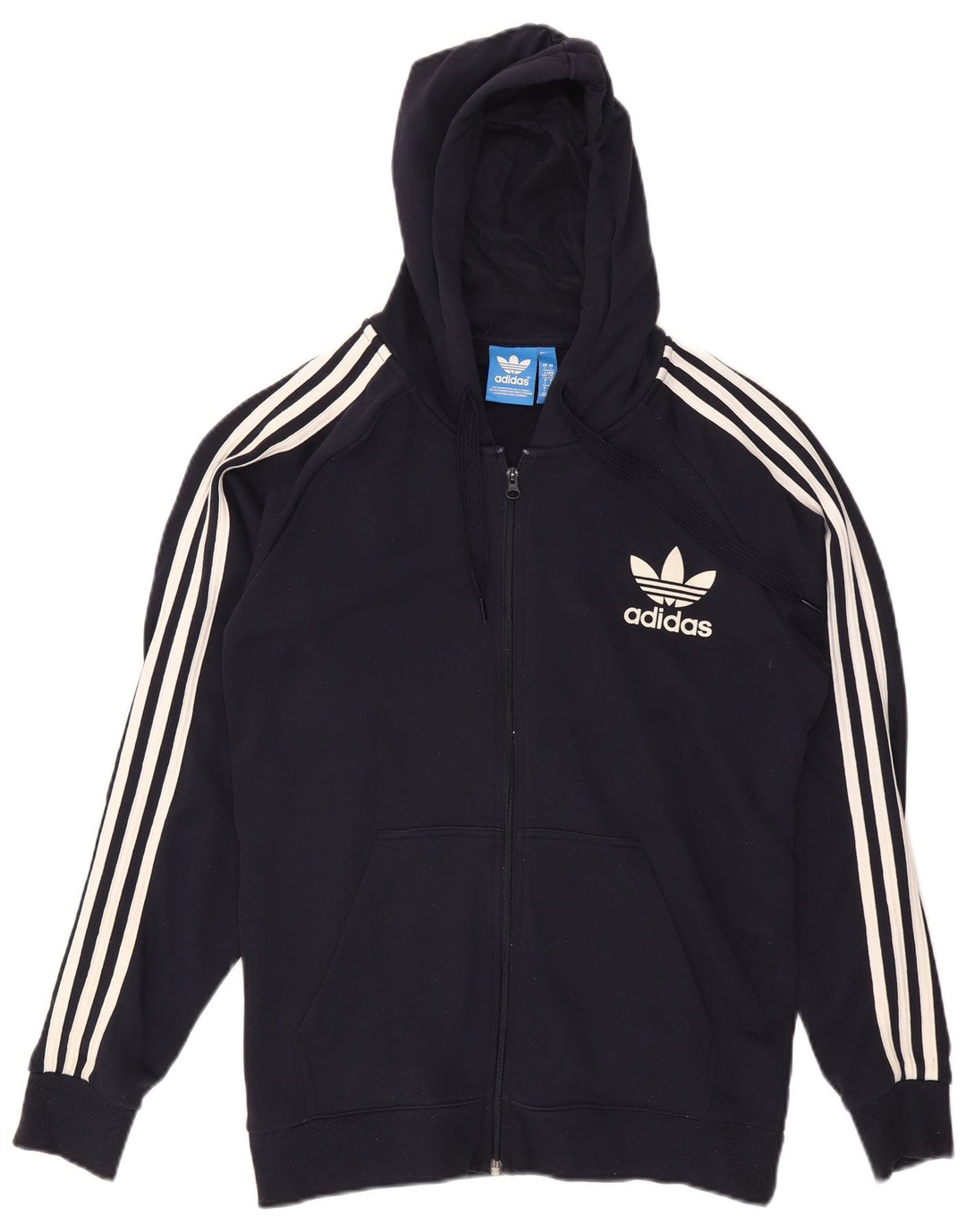 Pulover ADIDAS pentru bărbați, cu fermoar, bumbac mare, albastru