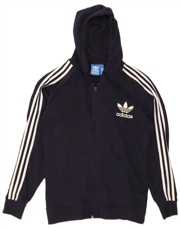 Pulover ADIDAS pentru bărbați, cu fermoar, bumbac mare, albastru