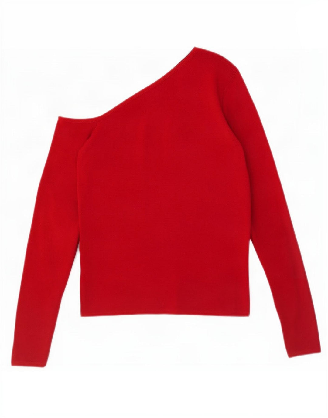Top Crop One Shoulder pentru femei Zara UK 12 Medium Red Viscose