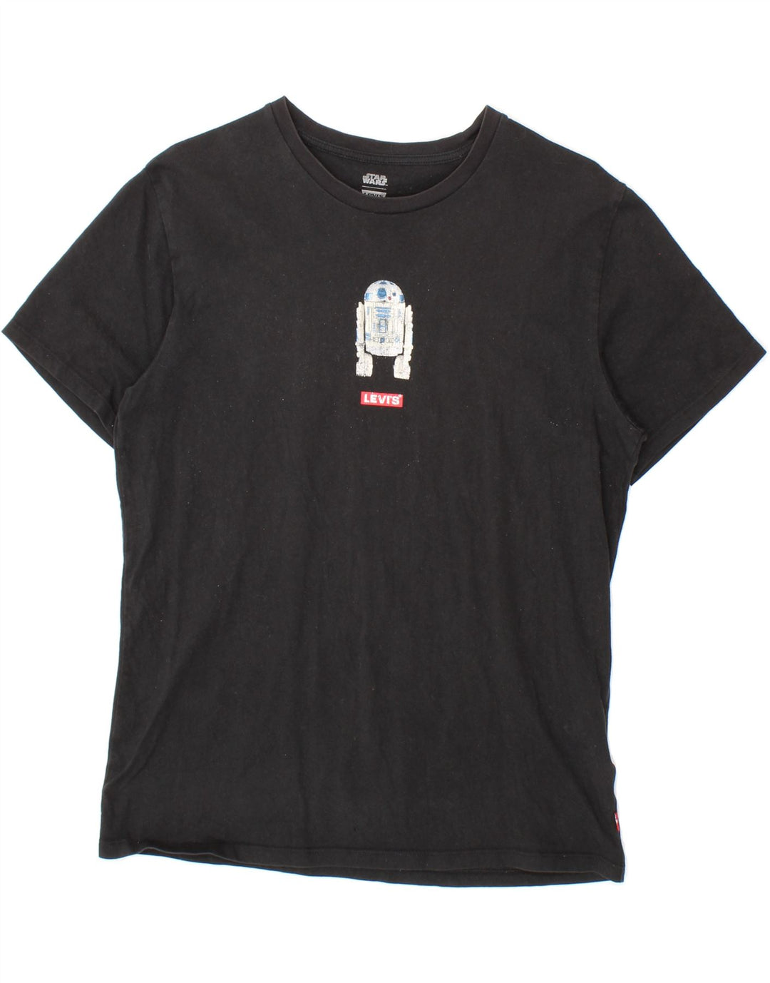 LEVI'S Womens Graphic T-Shirt Top UK 12 Medium Black Cotton Vintage Levi's and Second-Hand Levi's from Messina Hembry 