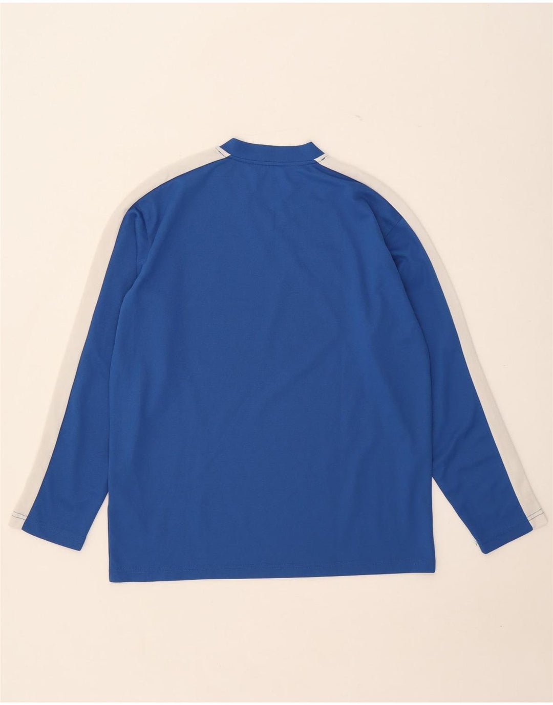 Top pentru bărbați Umbro cu mânecă lungă, albastru mediu, poliester color bloc