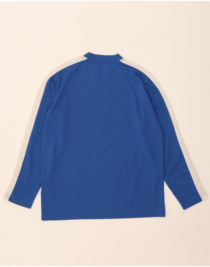 Top pentru bărbați Umbro cu mânecă lungă, albastru mediu, poliester color bloc
