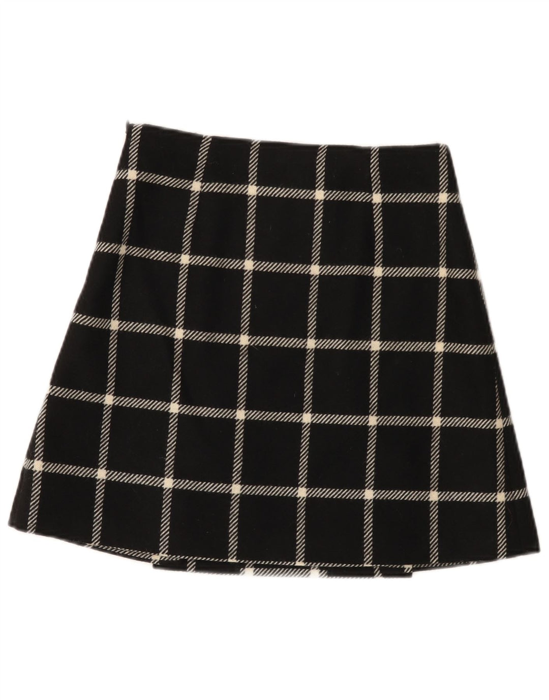 Fusta mini pentru femei HOBBS UK 8 Small W26 Black Check Wool