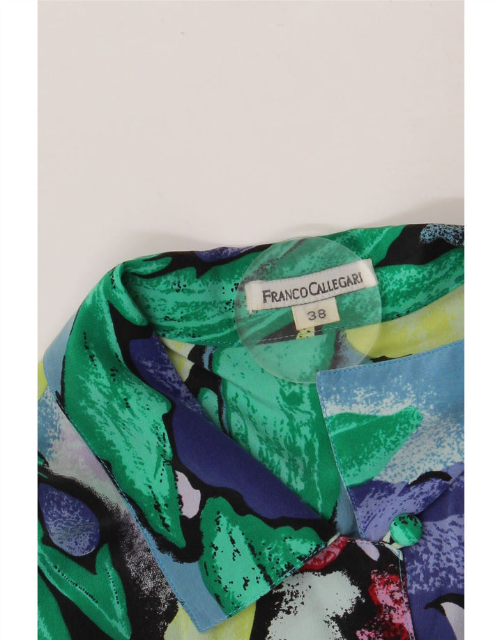 Bluză cămașă cu mânecă scurtă pentru femei FRANCO CALLEGARI EU 38 Albastru mediu Floral