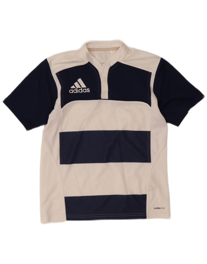Tricou Adidas Climacool pentru băieți Top 13-14 ani, alb, poliester color bloc