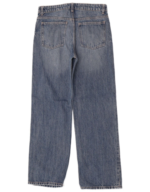Blugi Zara femei cu talie înaltă cu picioare largi EU 36 XS W26 L30 albastru bumbac