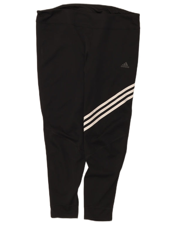 Pantaloni Capri pentru alergare Adidas pentru femei Marea Britanie 20/22 XL Negru Poliester Sport