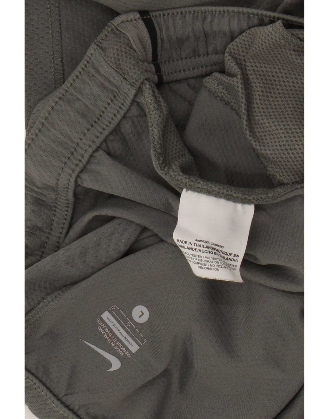 Pantaloni scurți sport Nike pentru bărbați, poliester cu dungi mari, gri