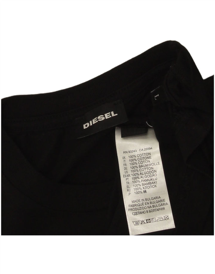Tricou grafic pentru bărbați Diesel Top mare din bumbac negru