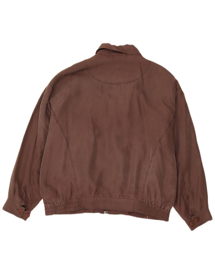 Brugi Bomber Jacket pentru bărbați UK 38 Medium Brown Silk