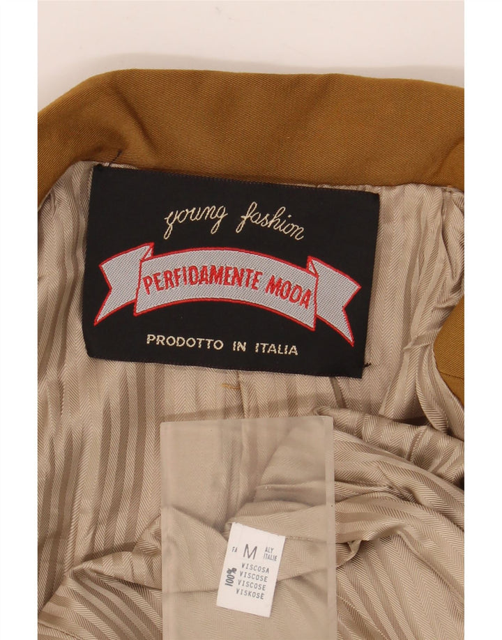 Blazer Vintage pentru femei cu 3 nasturi, UK 14, viscoză medie, bej